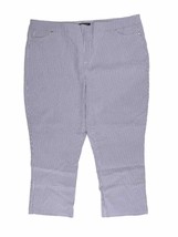 Mario Serrani Italy Womens Curvy Pin Stripped Capri Pants Xxl - $18.00