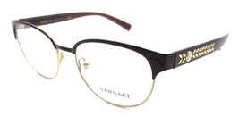 Versace Eyeglasses Frames VE 1256 1435 53-17-140 Dark Red / Gold Made in Italy - $109.37