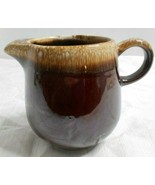 McCoy Pottery Brown Drip Creamer #7020 Pour Spout 3 7/8&quot; tall Marked McCoy - £12.71 GBP