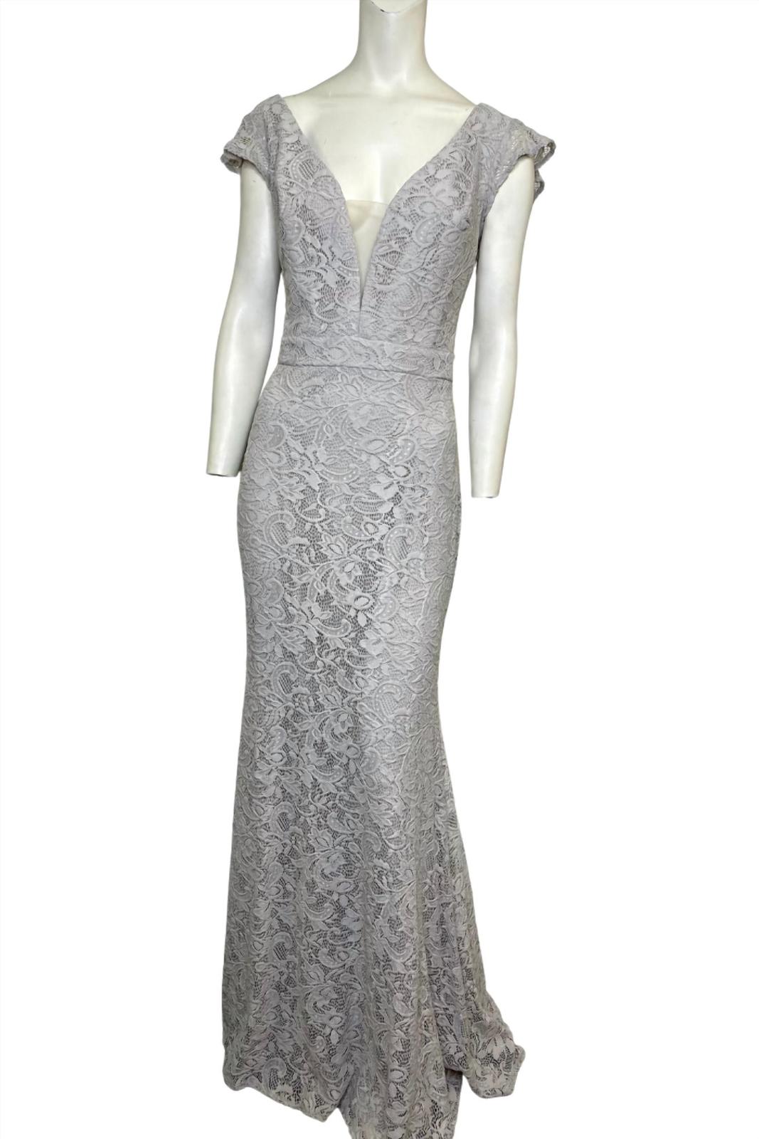 Maniju lace gown in Grey