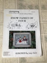 Snow Family Of Four Cross Stitch Chart By Design Gallery - $10.84