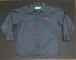 Target Store Employee Uniform Button Up Shirt Mens 2XL Green Long Sleeve... - £18.99 GBP