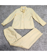 Pendleton Wool Silk Blend Suit Set Light Yellow size  Blazer Pants 6/10 ... - $102.90 CAD