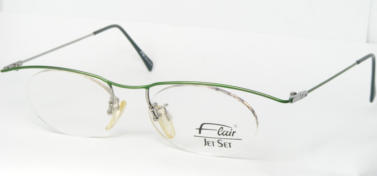 Gafas Únicas Verde Plata Jet Set Vintage 764 553 47-15-135mm - $115.80
