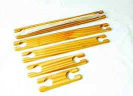 5 Variety Sizes Stick Shuttles 4,6,8,10 and 12 inch Weaving Stick shuttles. - $29.36