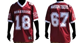 Morehouse short sleeve football jersey Morehouse Maroon Tigers football jersey  - £45.55 GBP