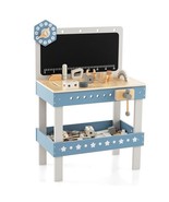 Kids Play Tool Workbench Set with 61 Pcs Tool and Parts Set-Blue - Color... - $133.72 CAD