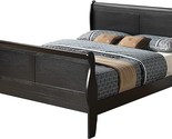 Glory Furniture Louis Phillipe Queen Sleigh Bed in Black - $423.99