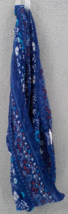 K Accessories Infinity Scarf One SZ Blue Floral Vintage Style Print Shee... - $7.99