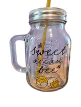 Disney Winnie the Pooh Sweet as Can Bee 21 Ounce Glass Mason Jar Lid Straw - $19.79