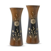 Rich and Natural Flower Mango Tree Wood Set of 2 Flower Vase - £19.10 GBP