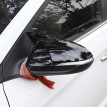 2Pcs Auto ABS Exterior Horn Shape Rearview Mirror Cover Trim Sticker Decoration  - £104.37 GBP