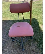 Antique TOLEDO industrial Drafting Stool vtg adjustable swivel chair - $475.23 CAD