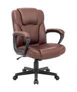 Executive Office Chair Swivel Task Seat with Ergonomic Mid-Back, Waist S... - $135.78 CAD