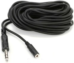 Hosa MHE-325 Headphone Adaptor Cable, 3.5mm TRS to 1/4&quot; TRS Connectors, 25 Feet - £11.15 GBP