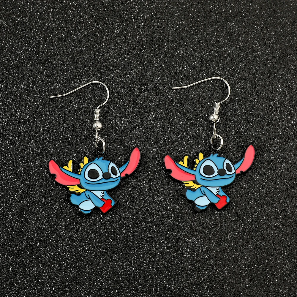 Disney Cartoon Stitch Earrings Creative Quirky Alien Animal Earrings -ES957 - $3.22
