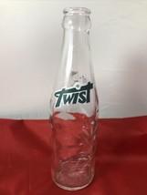 VTG Twist Soda ACL Soda Bottle Glass Peru Orange - £23.52 GBP