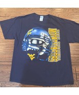 West Virginia Mountaineers Delta Pro Weight Mens T-Shirt Blue Yellow Cre... - $25.78 CAD