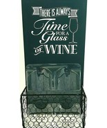Wine Bottle Holder 14&quot; x 7&quot; Holds 2 Bottles There&#39;s Always Time For Wine... - €9,03 EUR