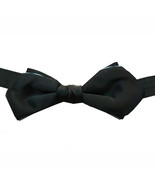 Boys Bow Tie, Pre-tied Banded - Black / Blue Trim, Diamond Shape - Black... - $6.95