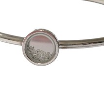 Floating Crystal Charms Locket Bracelet Bangle Silver Tone Modernist Academia  - £15.91 GBP