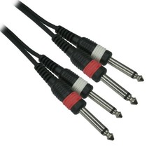 6Ft Dual 1/4&quot; Ts Mono Male To Male Plug Noise Free Audio Cable, A6-A606 - £16.01 GBP