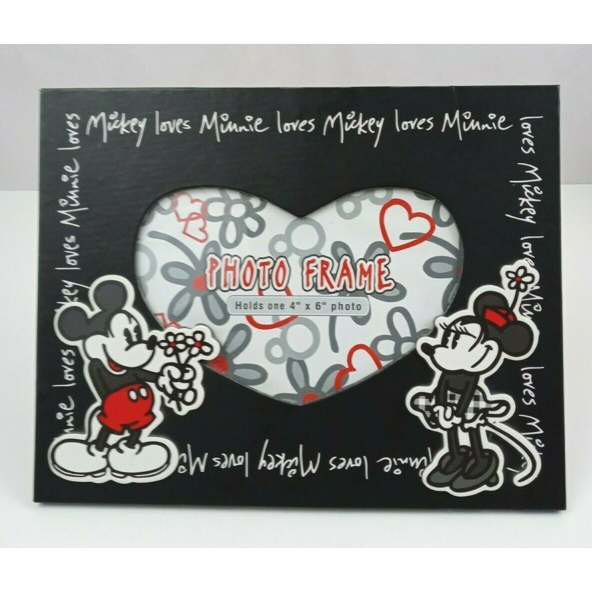 Disney Parks & Resorts Mickey Loves Minnie Loves Mickey 4"x6" Photo Frame - £10.07 GBP