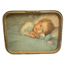 Vintage Heaven&#39;s Gift Annie Benson Muller Framed Wall Art Print Home Decor Baby - £44.15 GBP