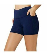 NWT Ladies BALEAF NAVY Compression Yoga Bike Short Shorts w/Side Pockets... - $475.79 MXN