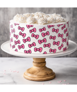Pink Kitty Bows Edible Image Birthday Cake Wrap Or Topper Frosting Sheet - $16.14+