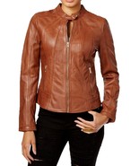Women&#39;s Genuine Lambskin Real Leather Jacket Slim fit Biker Jacket For W... - $161.21 CAD
