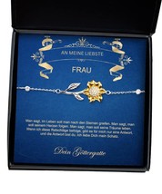 Frau Weihnachtsgeschenk | Frau Geburtstagsgeschenk | Sonnenblumen Armband vergol - £39.52 GBP