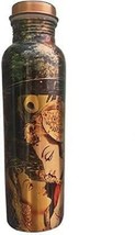 Pure Radha Kridhna Print Copper Water Bottle 1 Ltr With Rust Free Leak Proof - £24.16 GBP