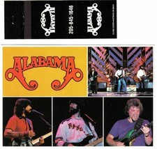 Music Postcard &amp; Matchbook Cover Alabama 1983 Vocal Group &amp; Entertainers... - £3.98 GBP