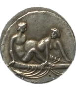 Erotische Spintria Medaille XIII - Intime Szene mit Draperie Motiv - $18.69 CAD