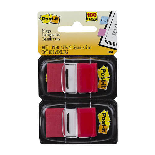 Post-it Twin Pack Flags 100pcs - Red - $18.87