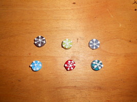 Lampwork Glass Beads (New) (6) Snowflakes Round - Multi Colors - £6.06 GBP