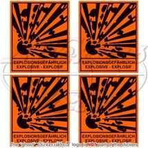 EXPLOSIVE EXPLOSIONSGEFÄHRLICH EXPLOSIF Safety Warning Signe 50mm Autoco... - $4.23