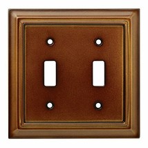 Franklin Brass 171913 Wood Architect Double Switch Plate Saddle Brown - £15.61 GBP