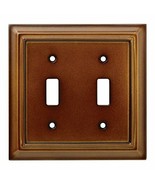 Franklin Brass 171913 Wood Architect Double Switch Plate Saddle Brown - £15.35 GBP