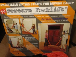 Forearm Forklift 2-Person Lifting and Moving Straps, Orange - £13.25 GBP