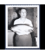Digital Download: Zombie Lady With Big Fish ~ 1960s Vintage Polaroid™ Photo - $2.99