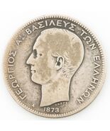 1873 Grèce 2 Drachmai, Fin Pièce de Monnaie - $1,328.11 MXN