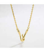 New INS Blogger Same Style S925 Sterling Silver Interlocking Pendant Nec... - $44.83 CAD