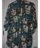Mango Moon 100% Rayon Mens XXL Hawaiian Island Short Sleeve Shirt Aloha ... - €16,90 EUR
