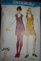 Simplicity Young Junior/Teen & Miss Mini Pantjumper & Mini Jumper Size 14 #8923 - £4.71 GBP