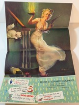 Vintage Yuletide Christmas Card Sexy Risque Ladies Girls Cheesecake Ad - $38.60