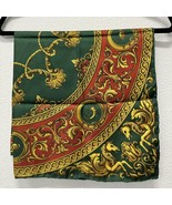 Echo Scarfs Florentia Square Rolled Edge Green Yellow Gold Rd 25&quot;Silk - $31.79