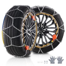 VEVOR Auto Tightening Snow Chains Diamond Mesh Anti-slip Traction Wheel ... - $109.24