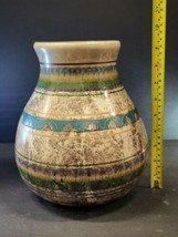 Navajo Native American Horse Hair Larger Size Etched Vase Signed  - £95.90 GBP